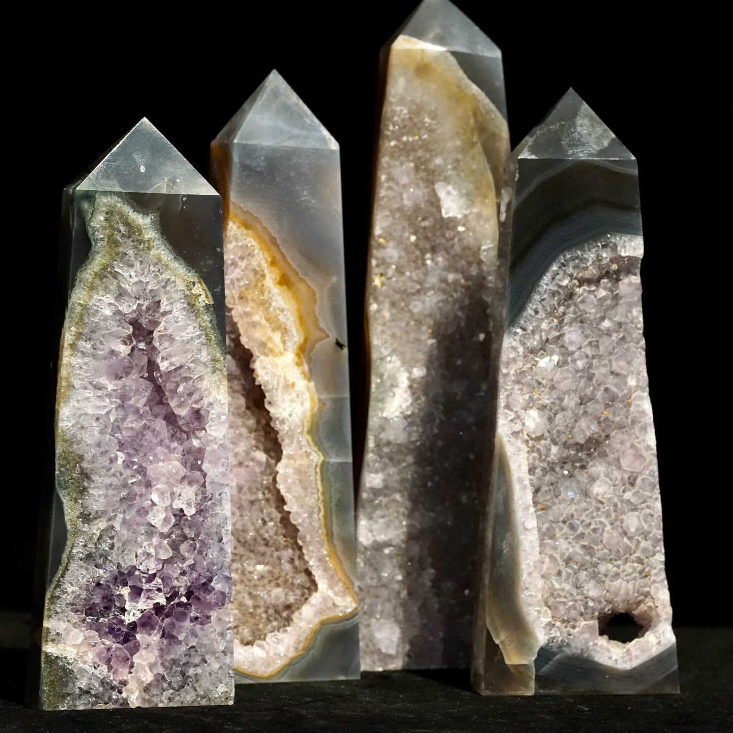 Agate crystal column