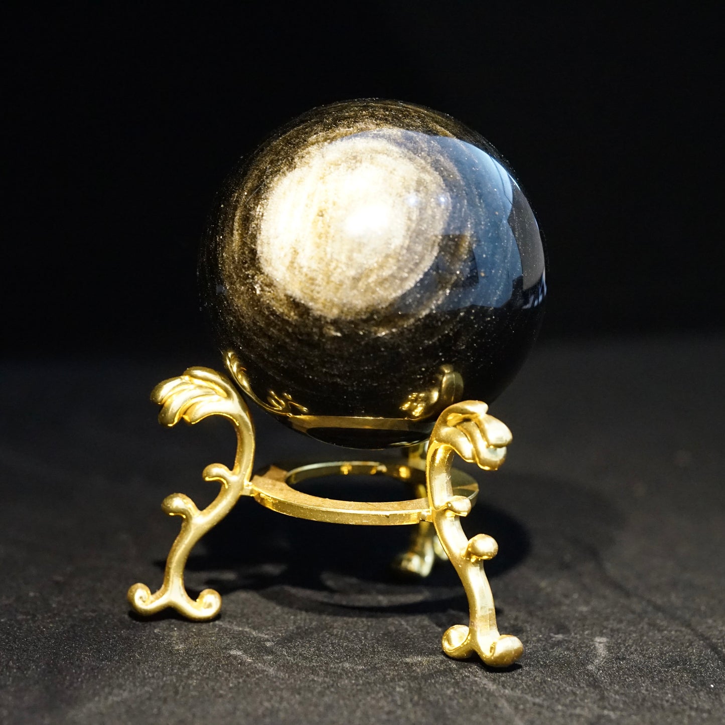 gold obsidian ball