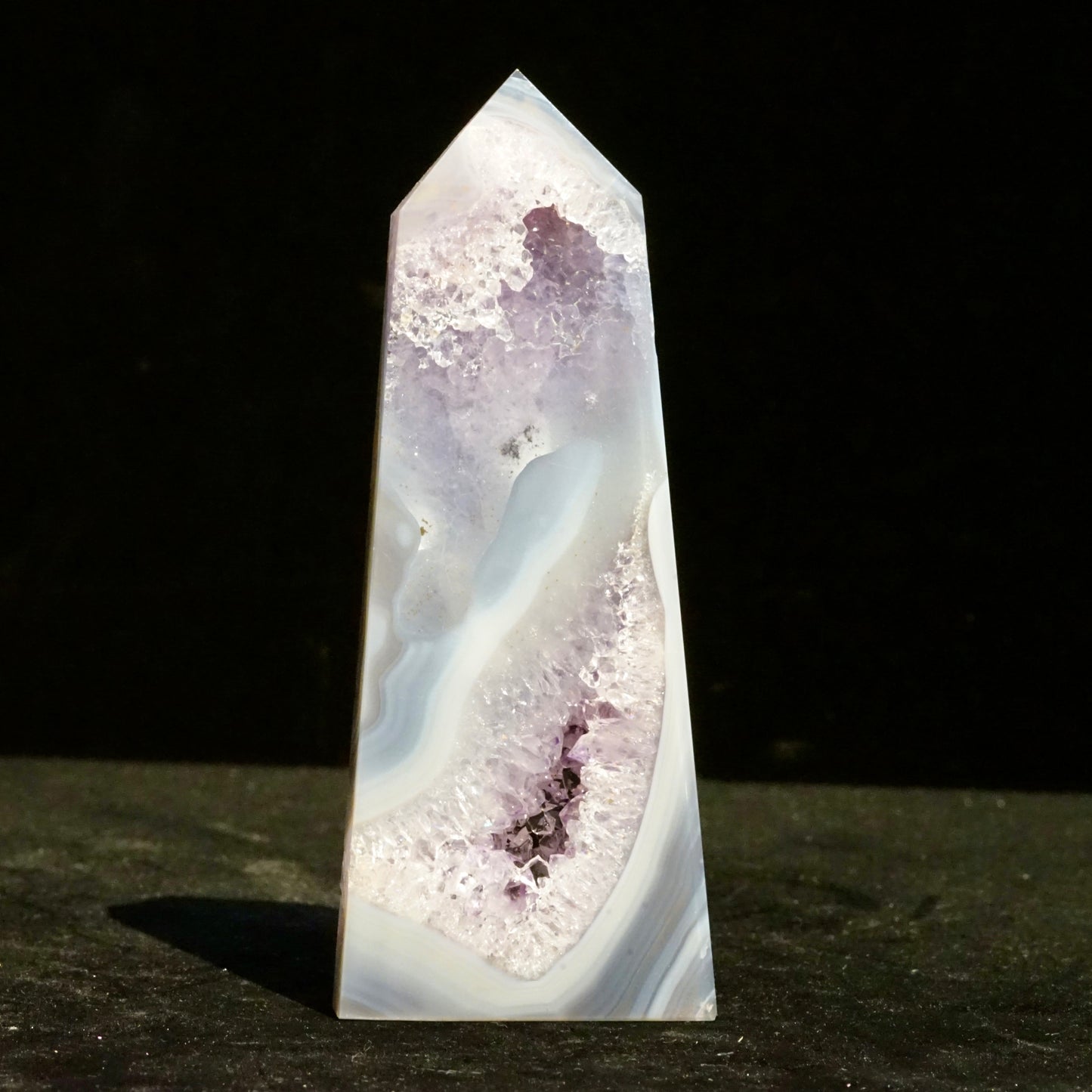 Agate crystal column