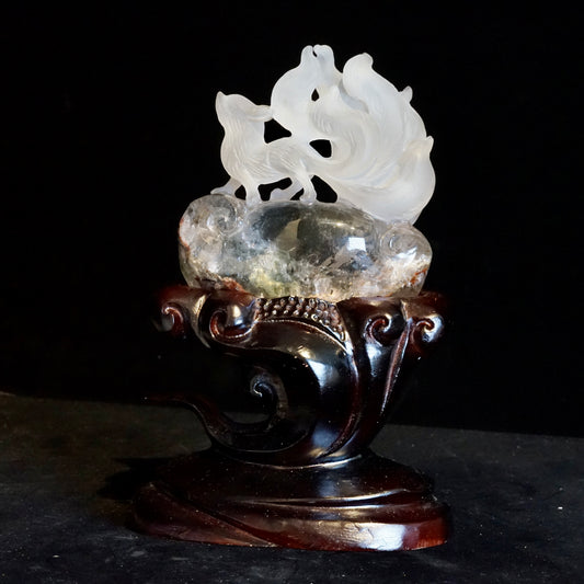 Ghost Nine-tailed Fox Carved Ornament