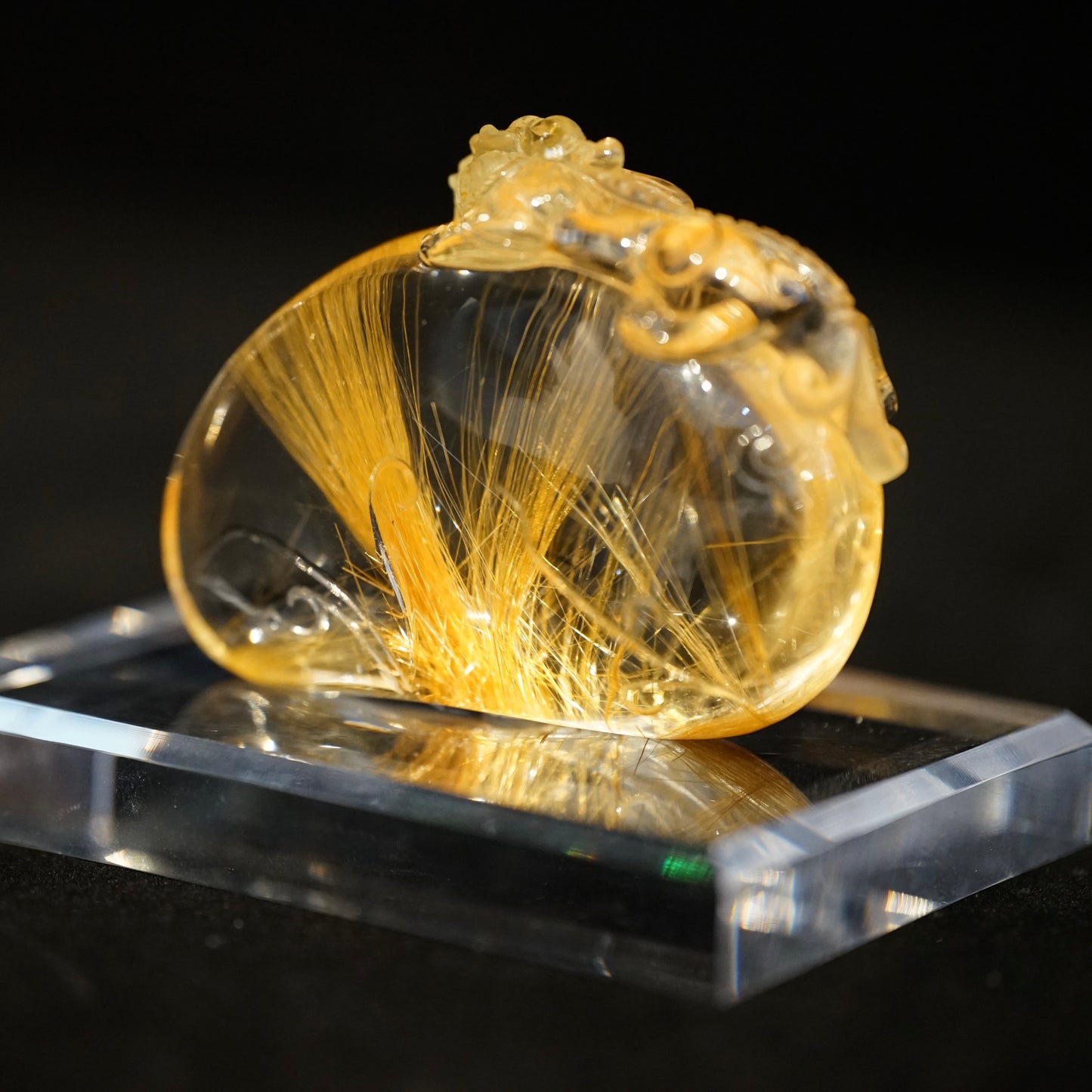 Golden hair crystal Pixiu