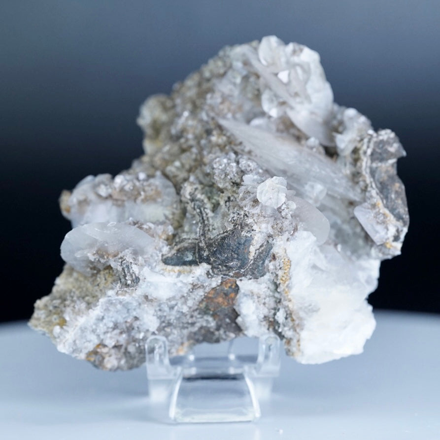 Pyrite Cluster with Calcite