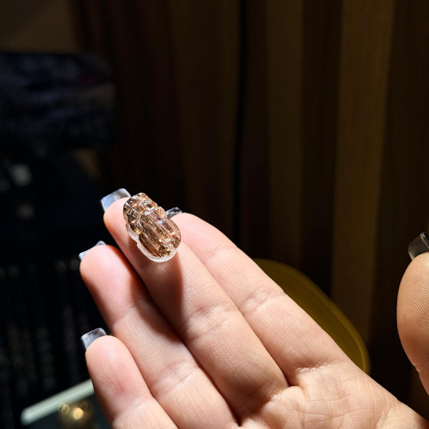 銅髮晶小貔貅擺件