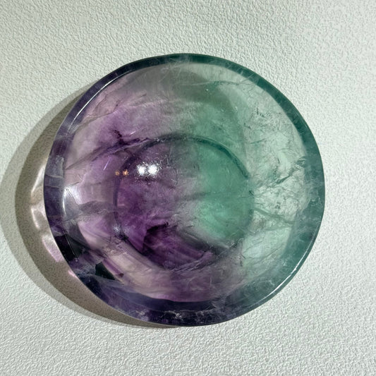 螢石碗-B款|天然水晶消磁碗|Fluorite Bowl|淨化水晶・清理負能量・提升專注與清晰思緒