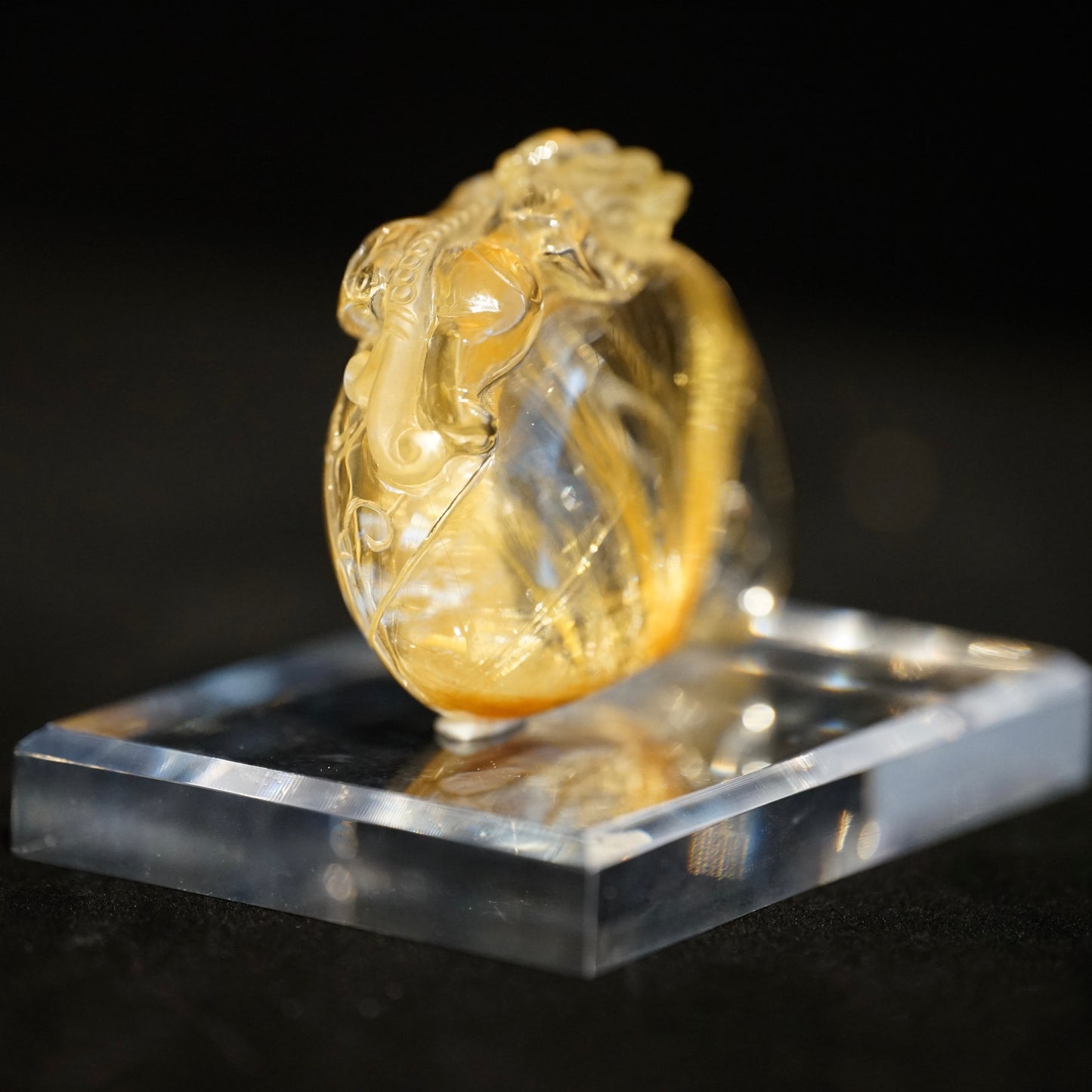 Golden hair crystal Pixiu