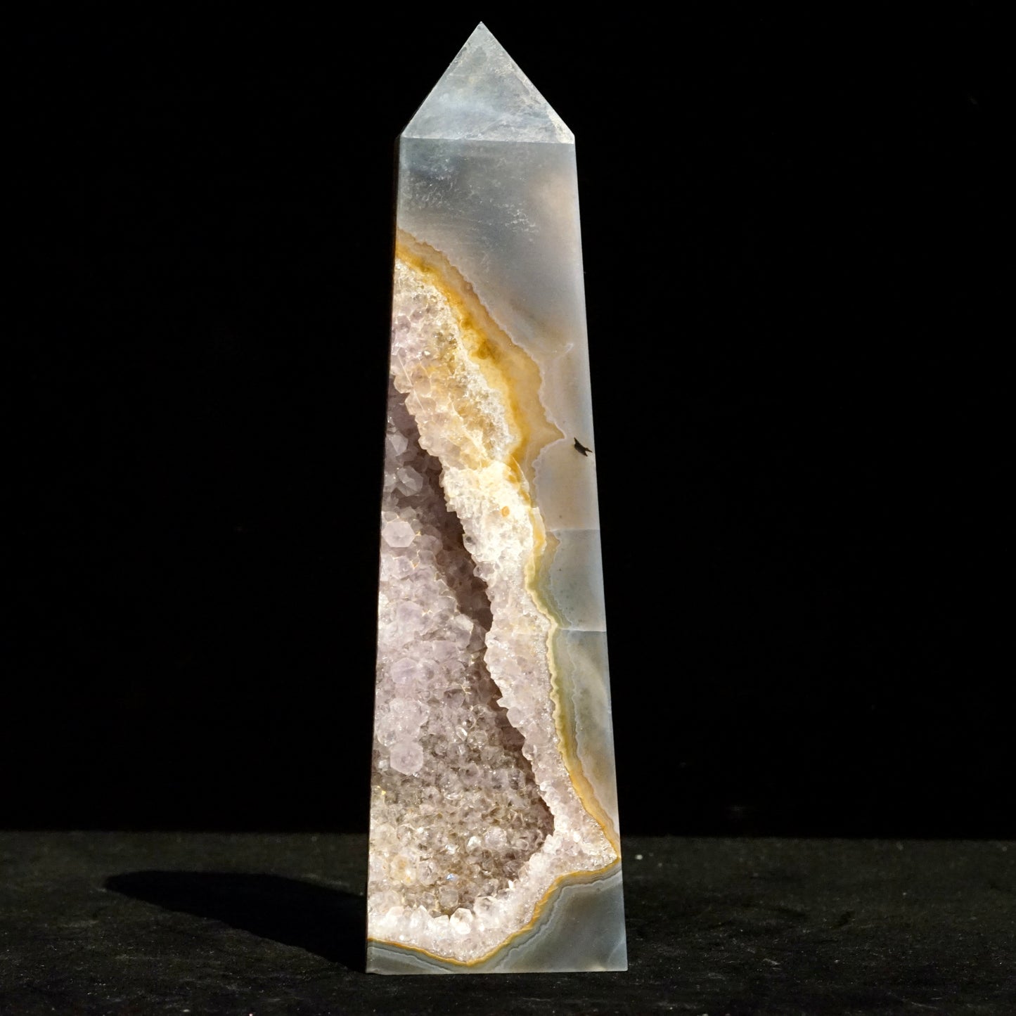 Agate crystal column