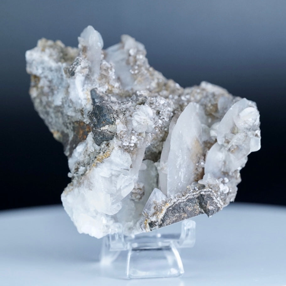 Pyrite Cluster with Calcite