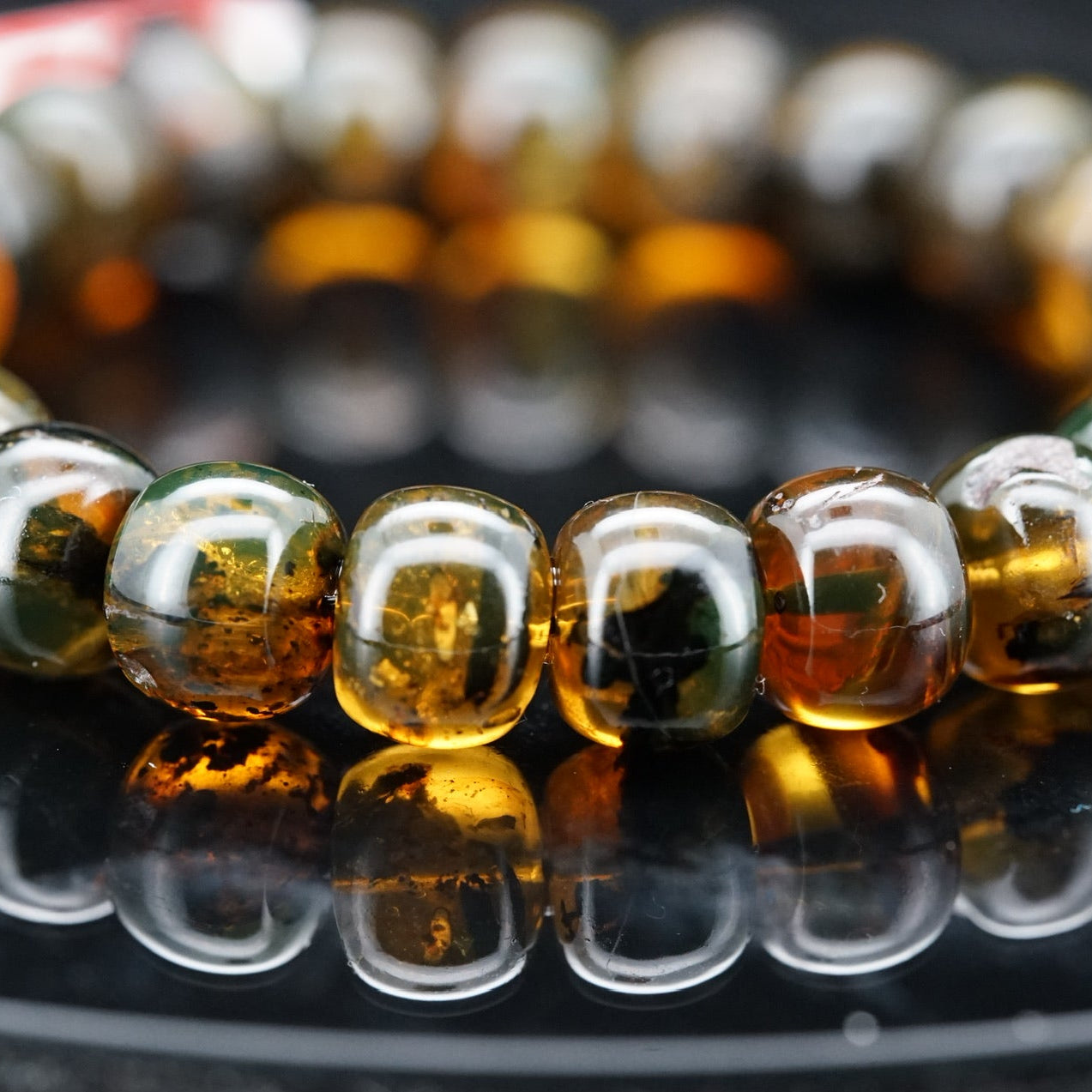 花珀算盤珠手串