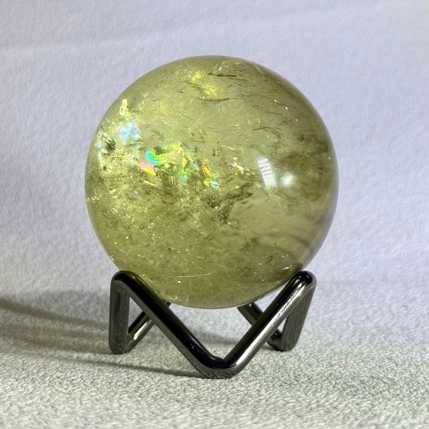黃水晶彩光球|天然水晶球|Citrine Sphere with Rainbow|招財聚富・提升自信・陽光能量