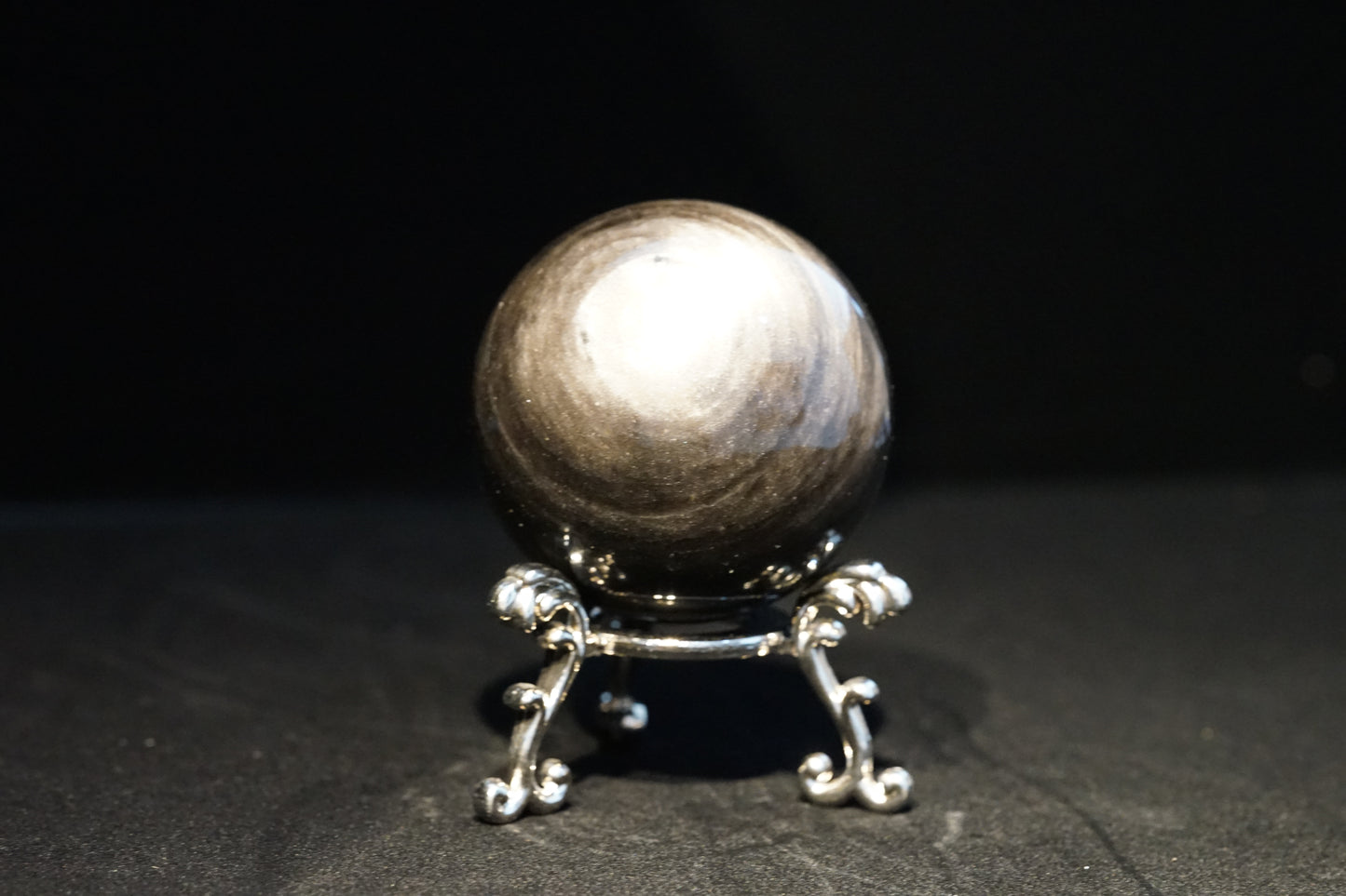 Silver Obsidian Ball
