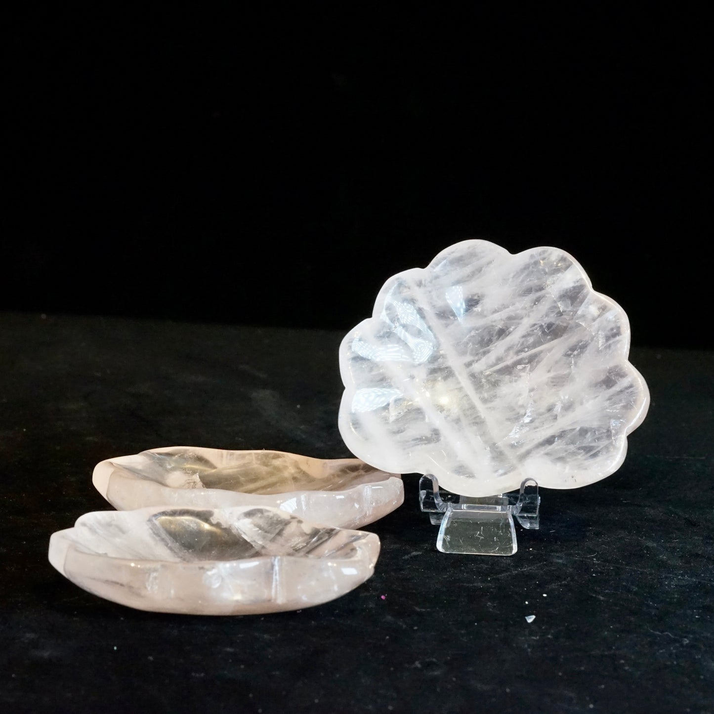 Rose Quartz Dish - Flower Shape