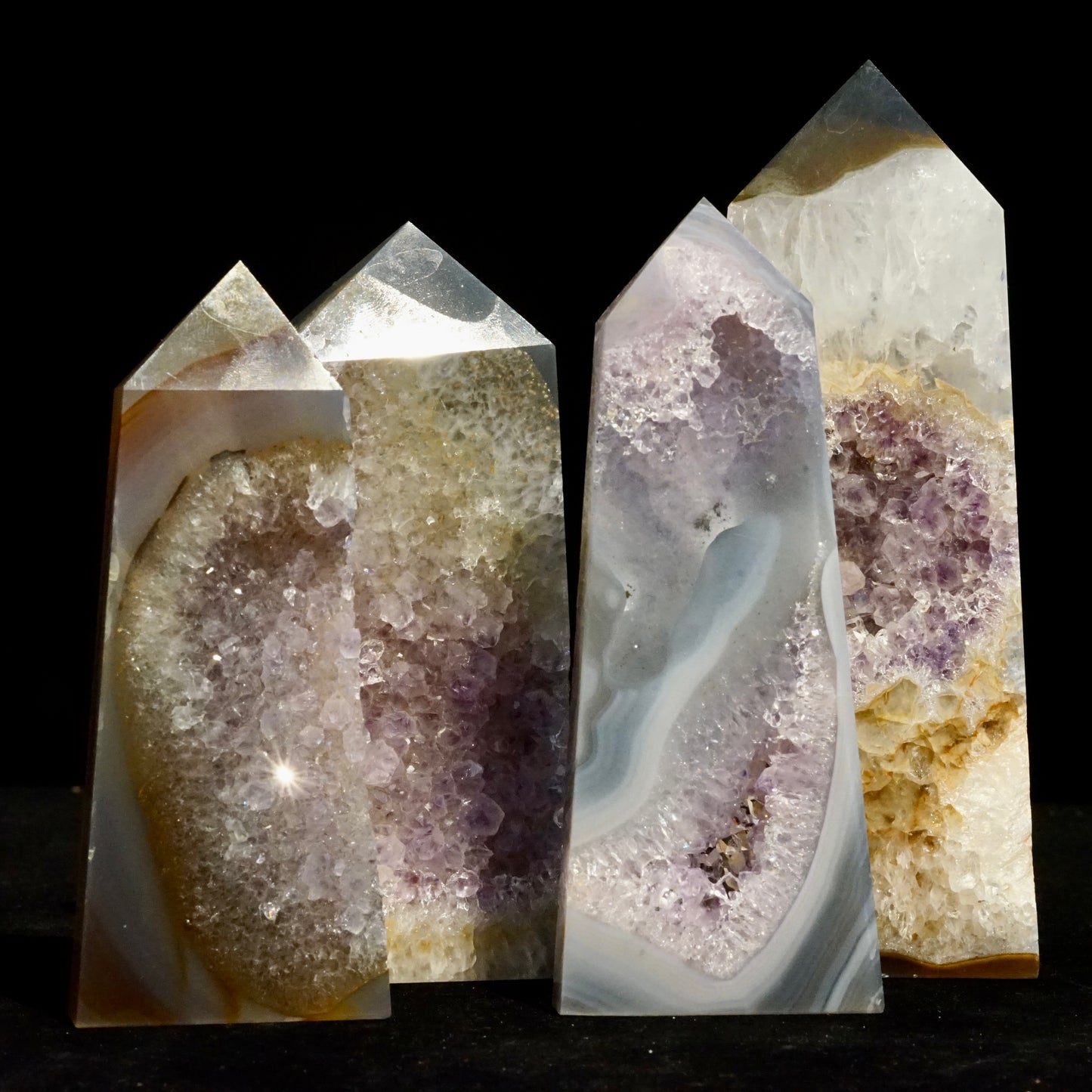 Agate crystal column
