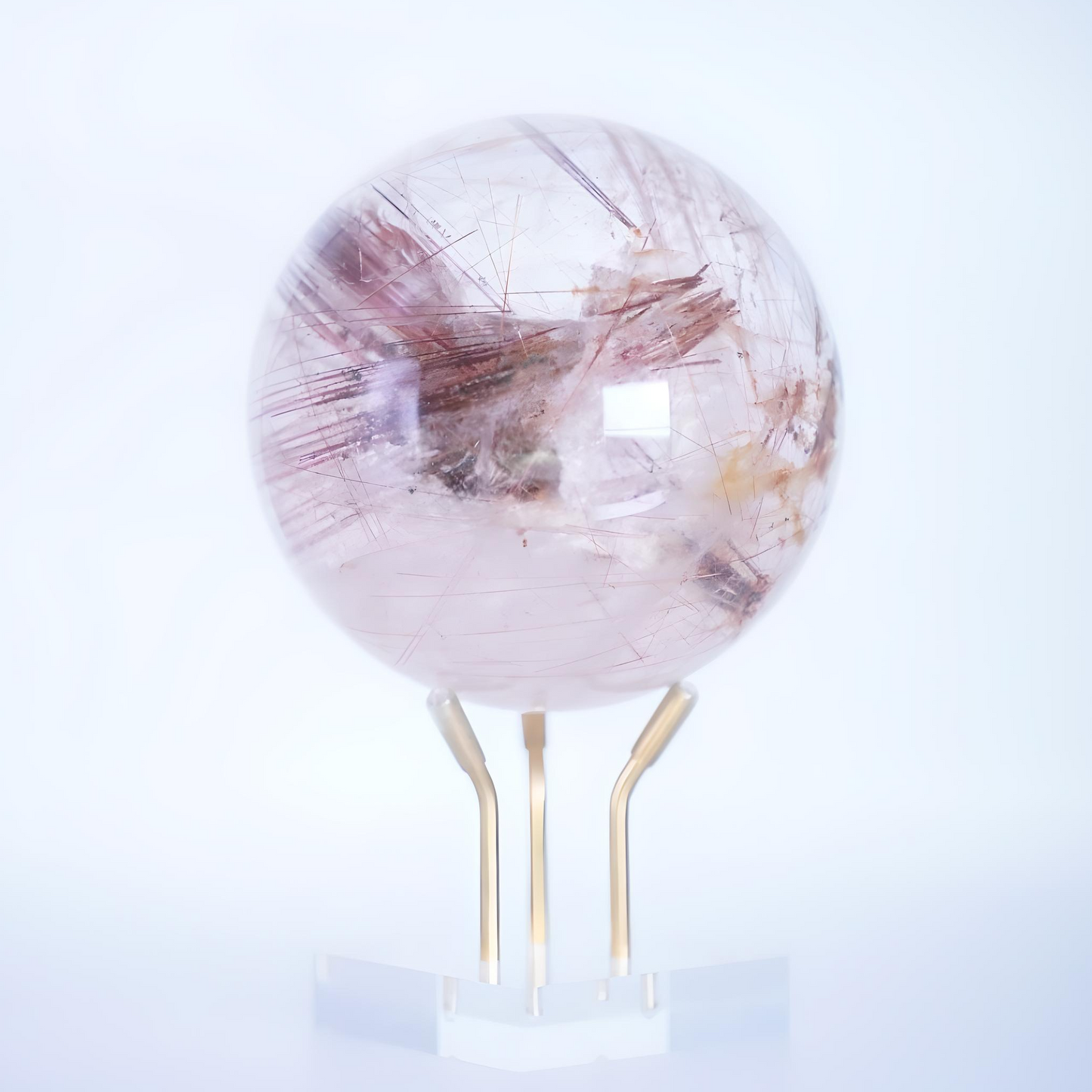Bronze Rutilated Quartz Crystal Ball