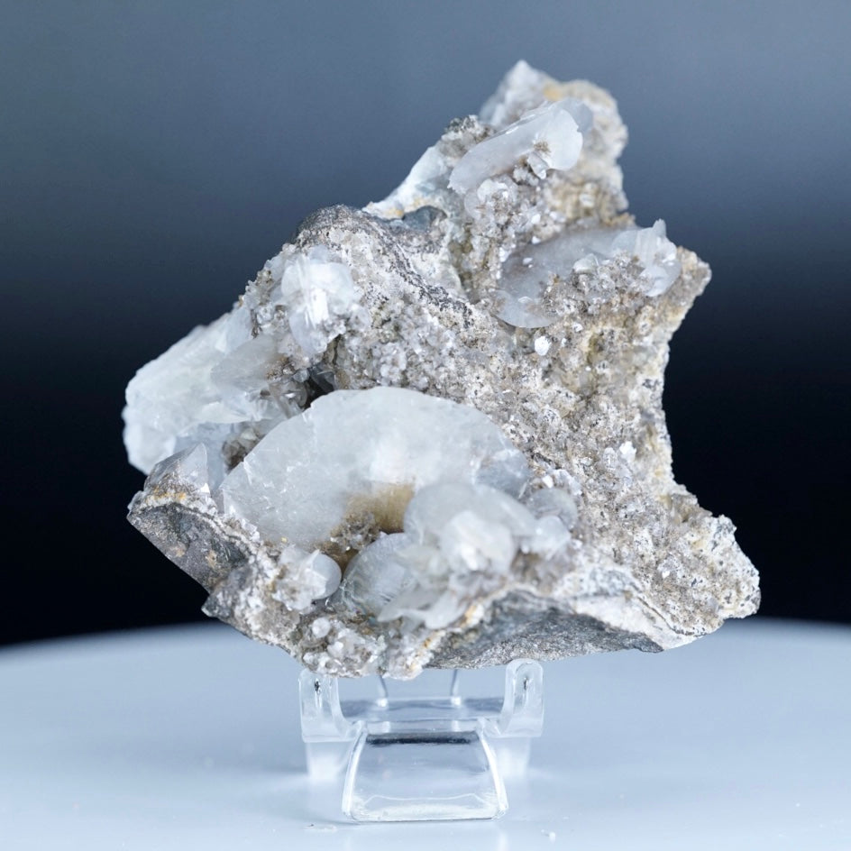 Pyrite Cluster with Calcite