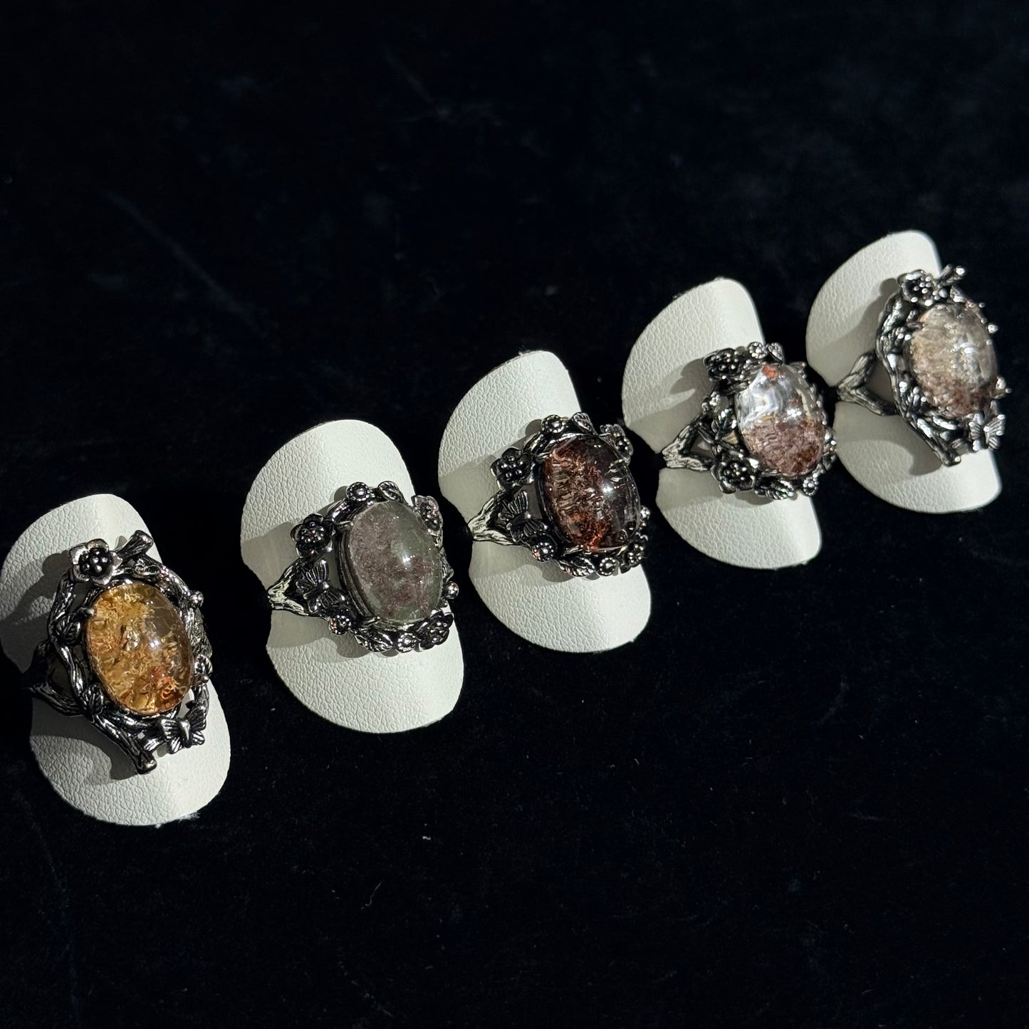 四季幽靈復古托戒指