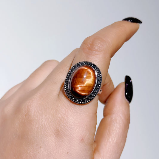 Red Tiger's Eye Vintage Ring