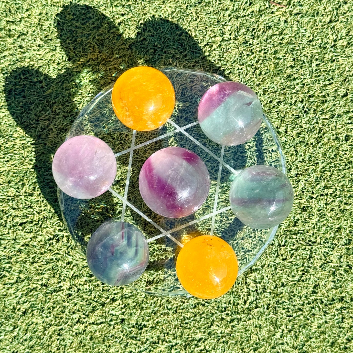 水晶球七星陣 (連玻璃底盤)