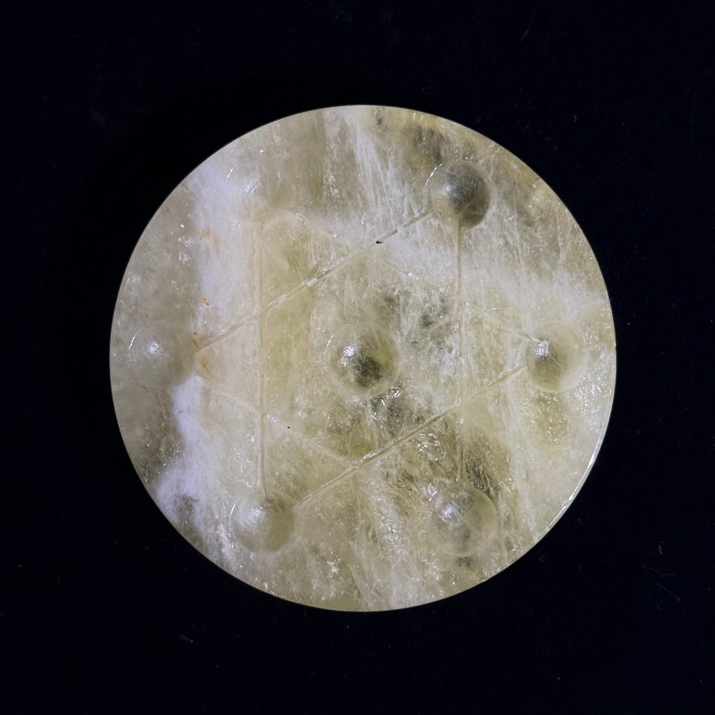 黃水晶七星陣盤|天然水晶風水擺件|Citrine Seven-Star Array|財位招財・聚氣放大能量・事業運助力