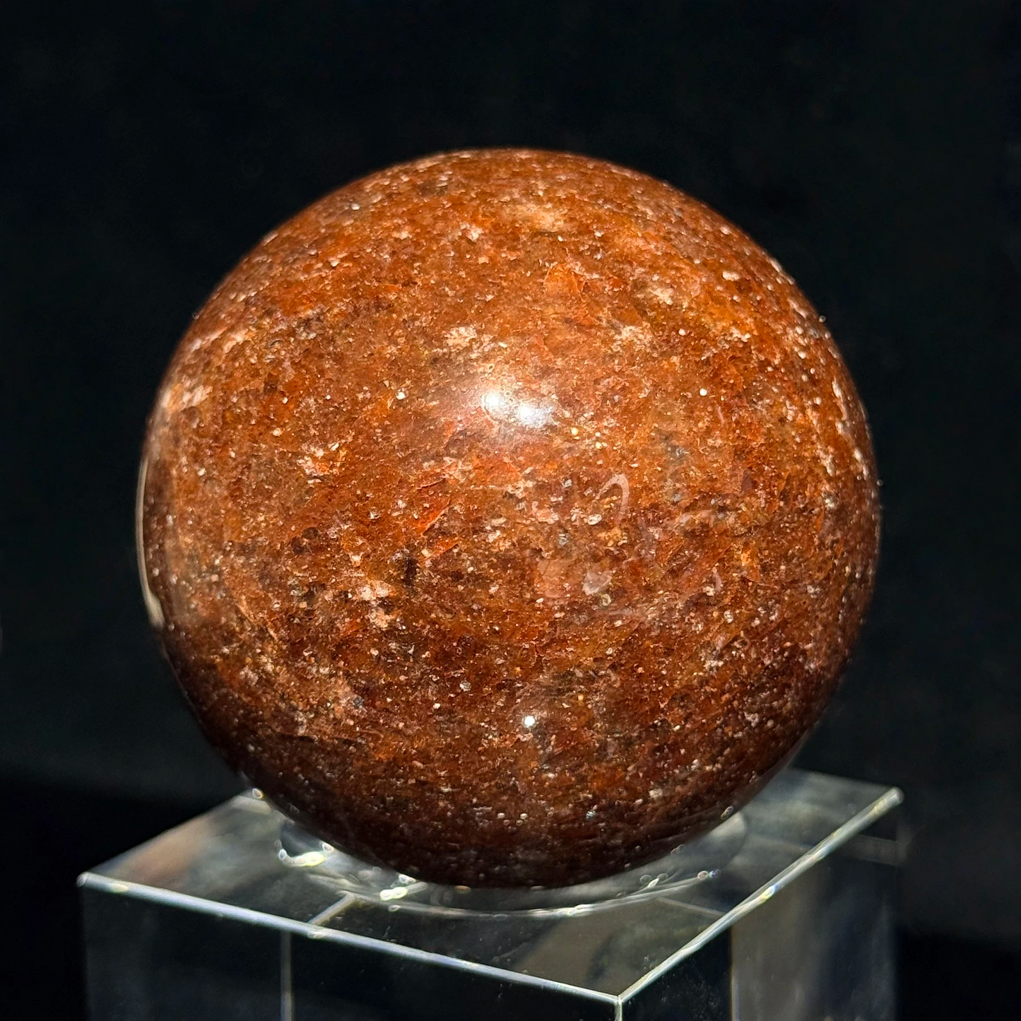 草莓晶球帶雲母片水晶球