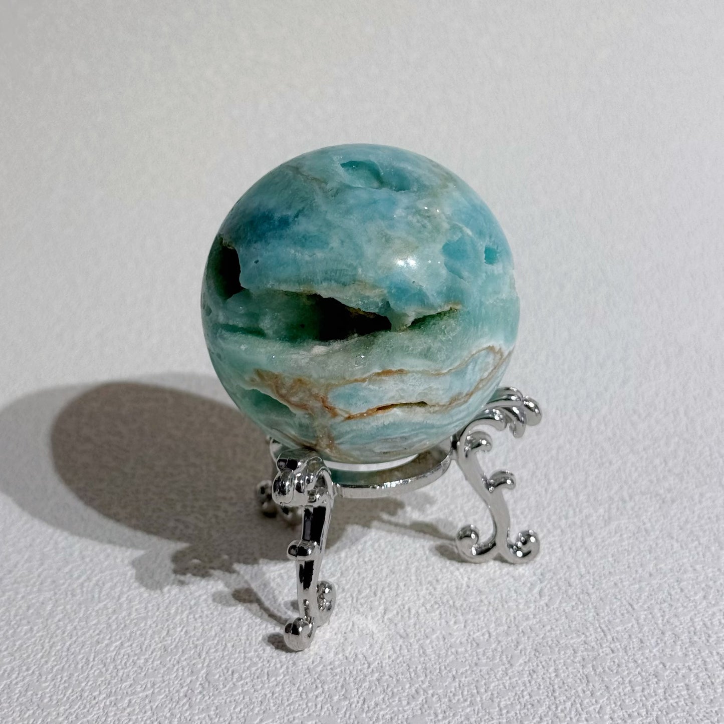 異極礦球(5cm)|天然水晶球|Hemimorphite Sphere|情緒療癒・自信決斷・靈性提升