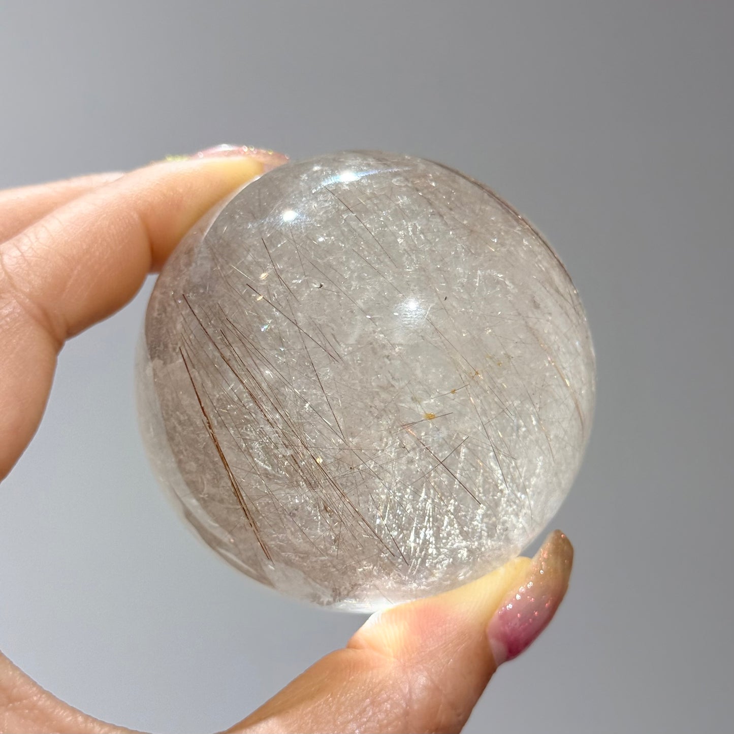 金髮晶球|天然水晶球|Golden Rutilated Quartz Sphere|招正偏財・提升自信・聚氣穩財