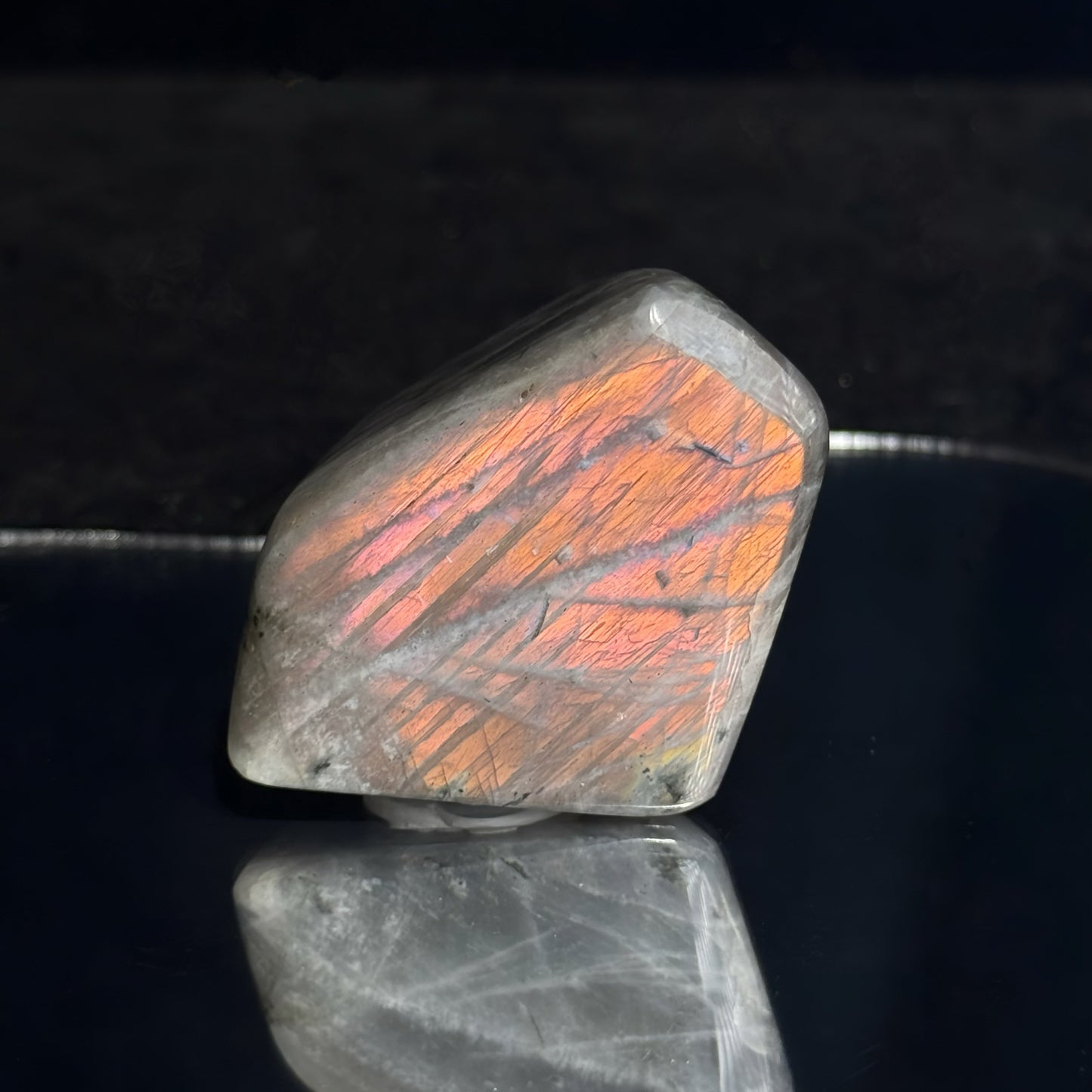 Rare colored labradorite