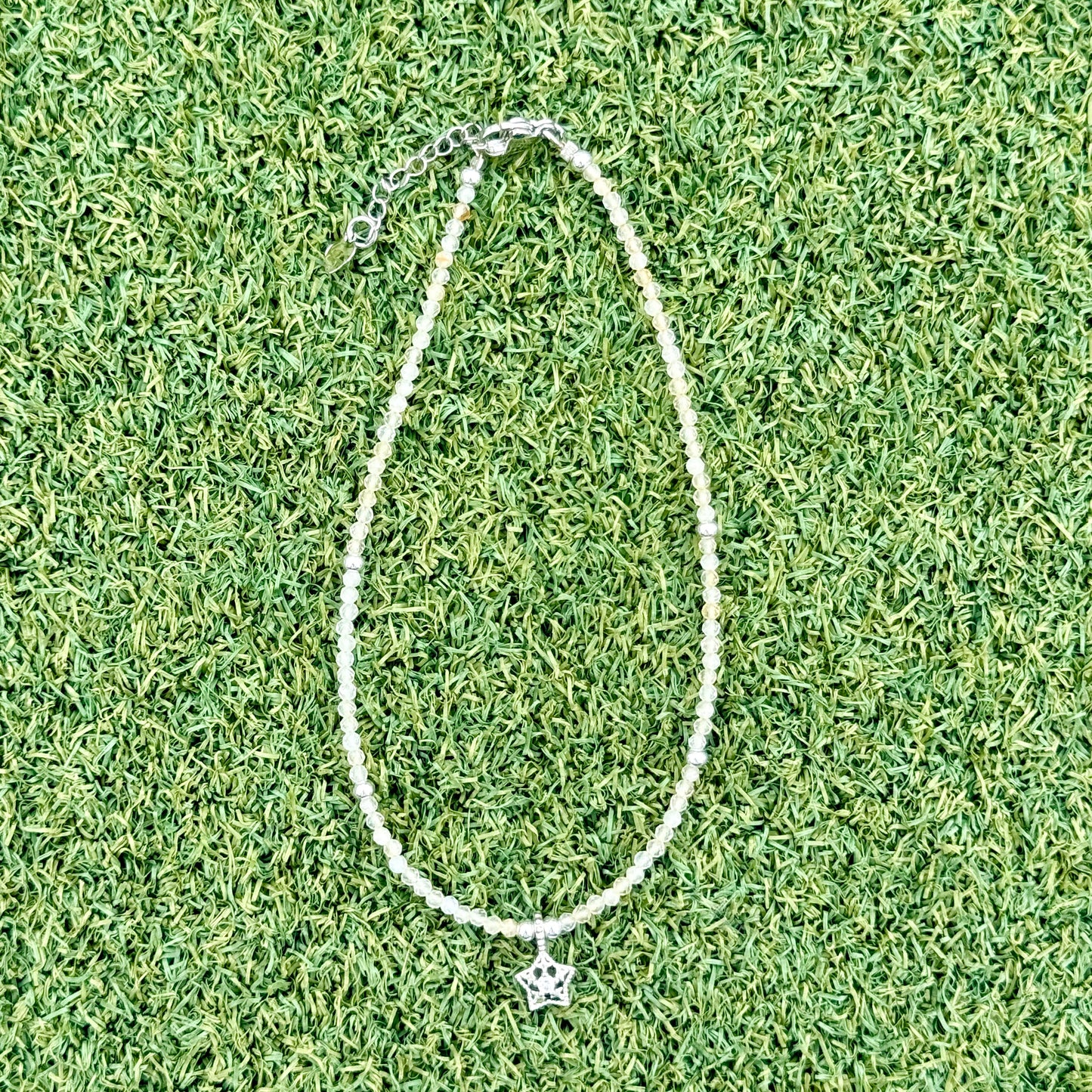 黃水晶迷你腳鏈 2.5mm｜天然水晶腳鏈｜Mini Citrine Anklet｜招財旺運・提升自信・增強活力
