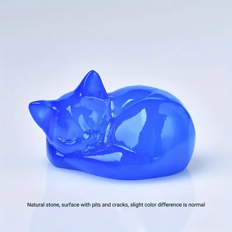 Crystal Animal: Carved Cat Figurine (Random 2 Pieces Blind Box)