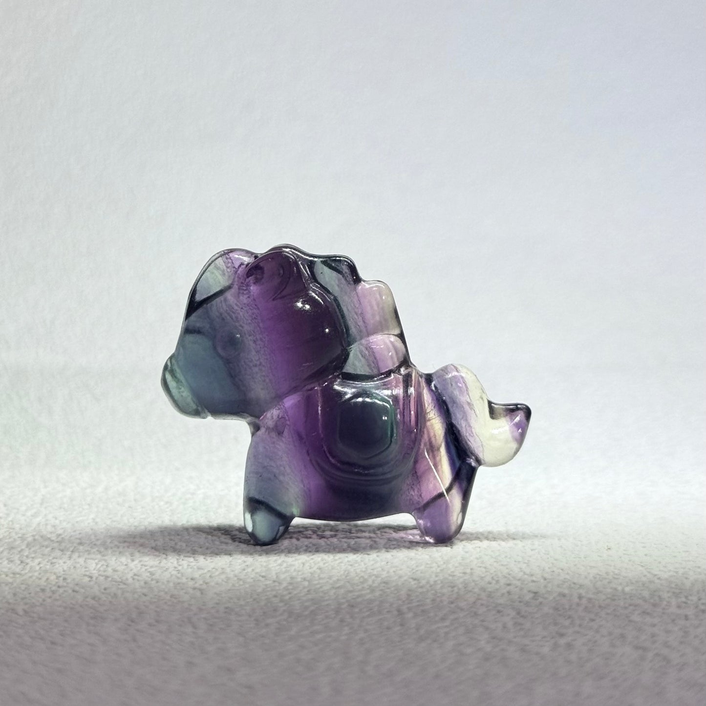 精品千層螢石小馬手工雕件｜天然千層螢石雕刻｜Fluorite Horse Carving｜智慧靈動・提昇專注・精品擺件