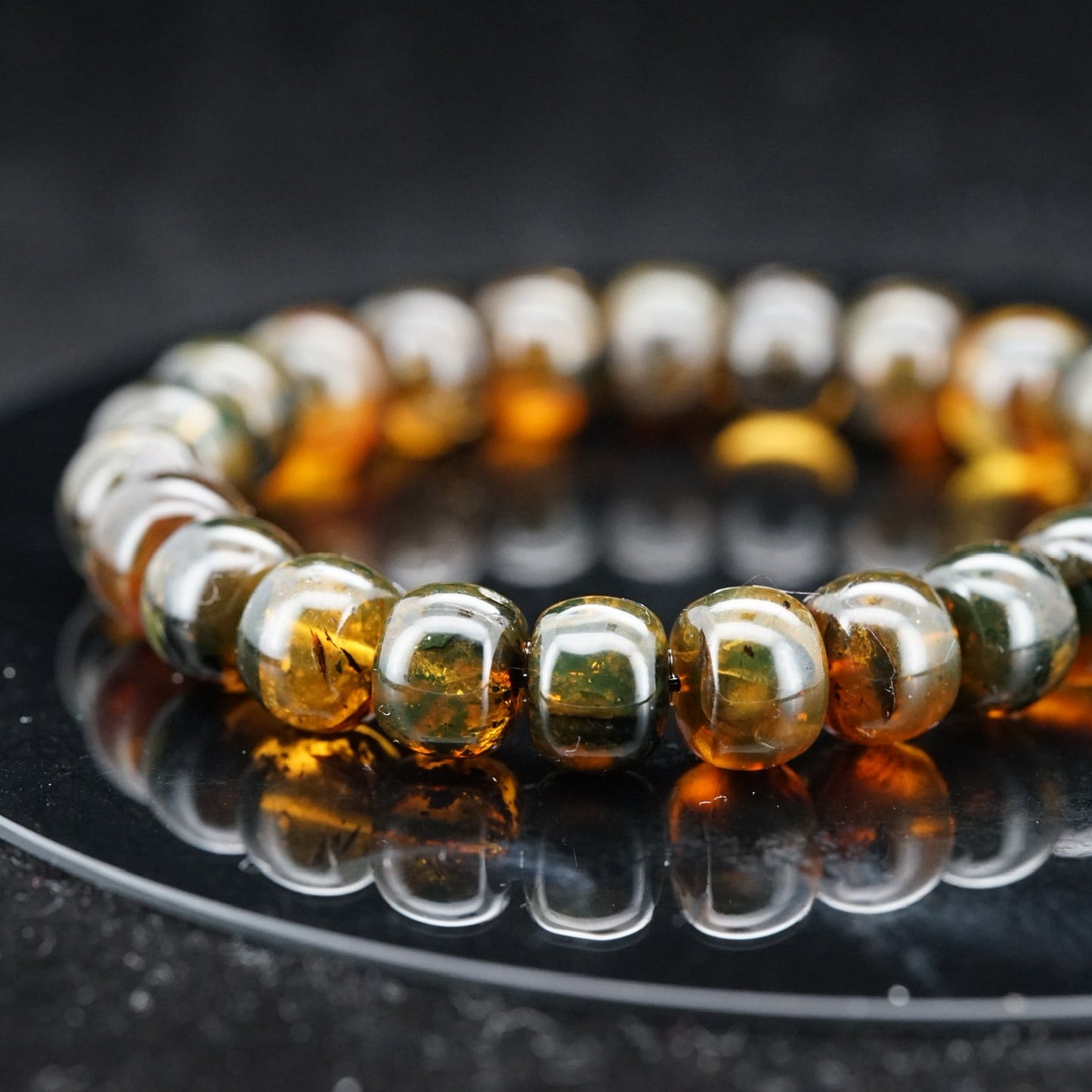 花珀算盤珠手串