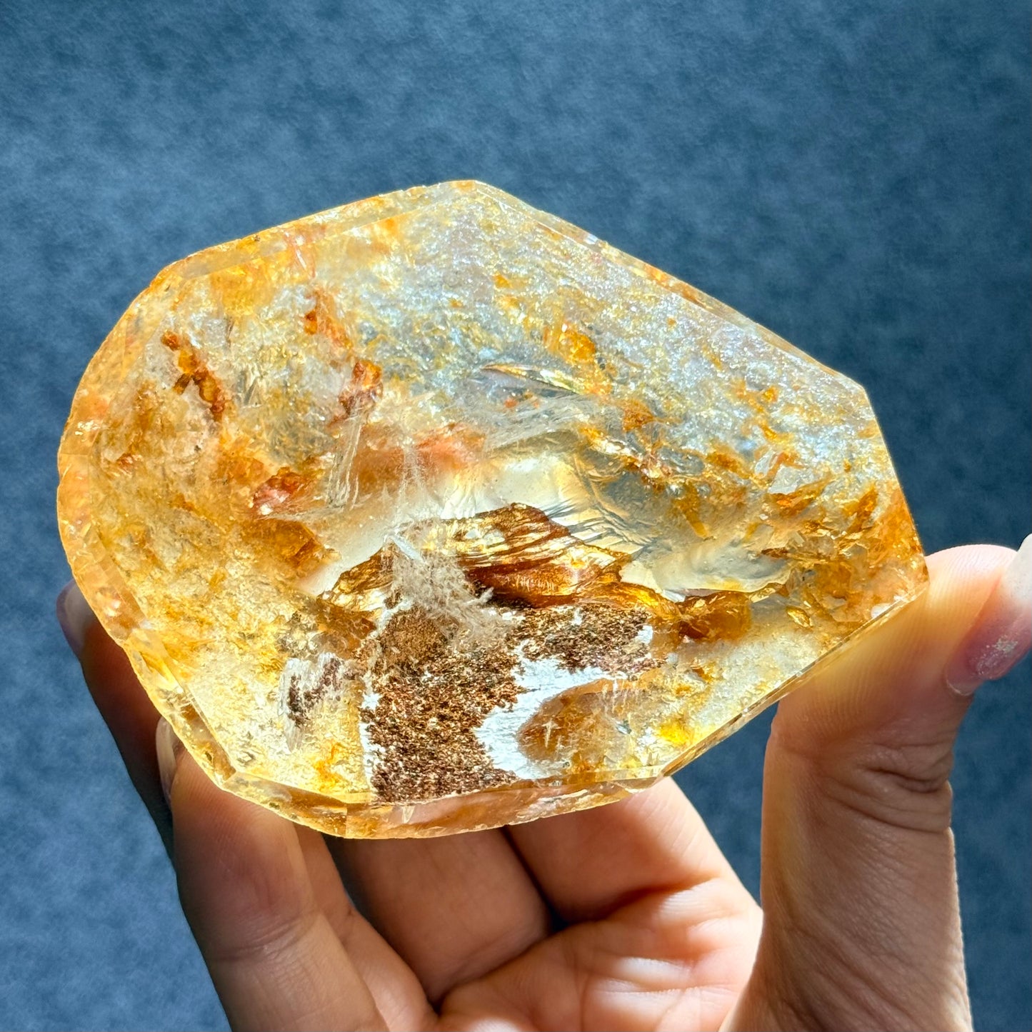 黃膠花隨形擺件｜天然水晶擺件｜Yellow Agate Flower Freeform｜陽光能量・招財聚氣・穩定心緒