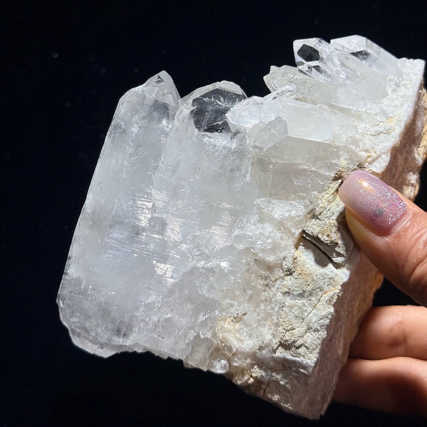印度喜瑪縫合白水晶簇｜天然水晶簇原礦｜Indian Himalayan Suture Quartz Cluster｜淨化能量・放大意念・守護空間