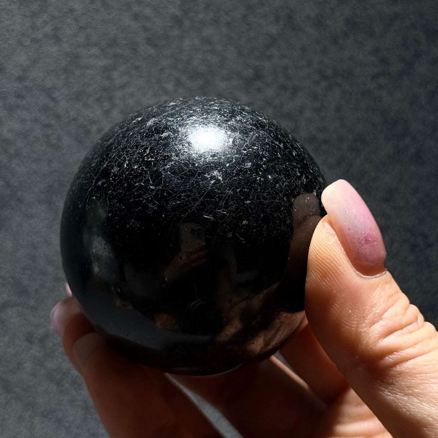 Madagascar Black Tourmaline Sphere 5.8cm｜Natural Crystal Ball｜Protection from Negativity・Grounding・Emotional Stability