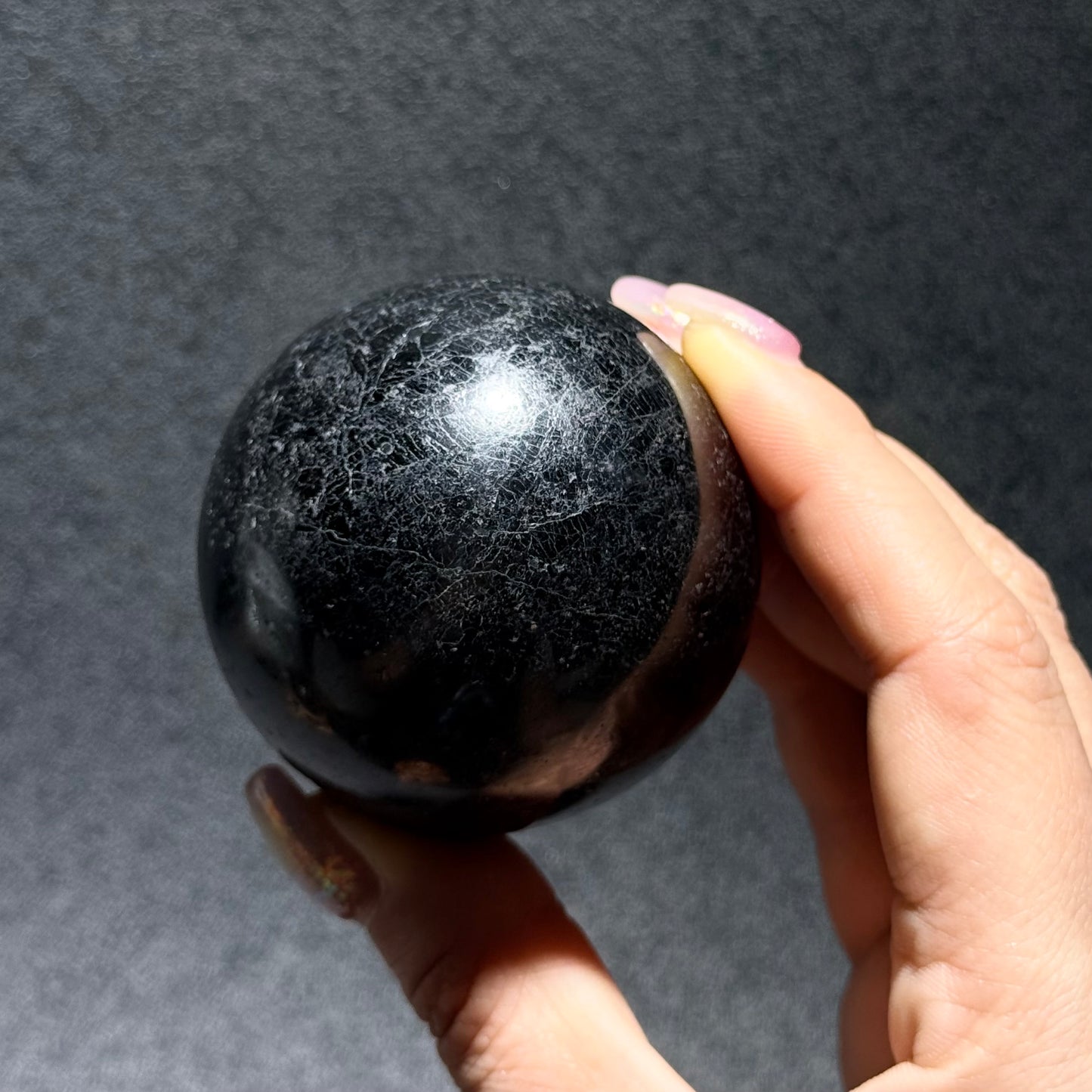 Madagascar Black Tourmaline Sphere 5.8cm｜Natural Crystal Ball｜Protection from Negativity・Grounding・Emotional Stability