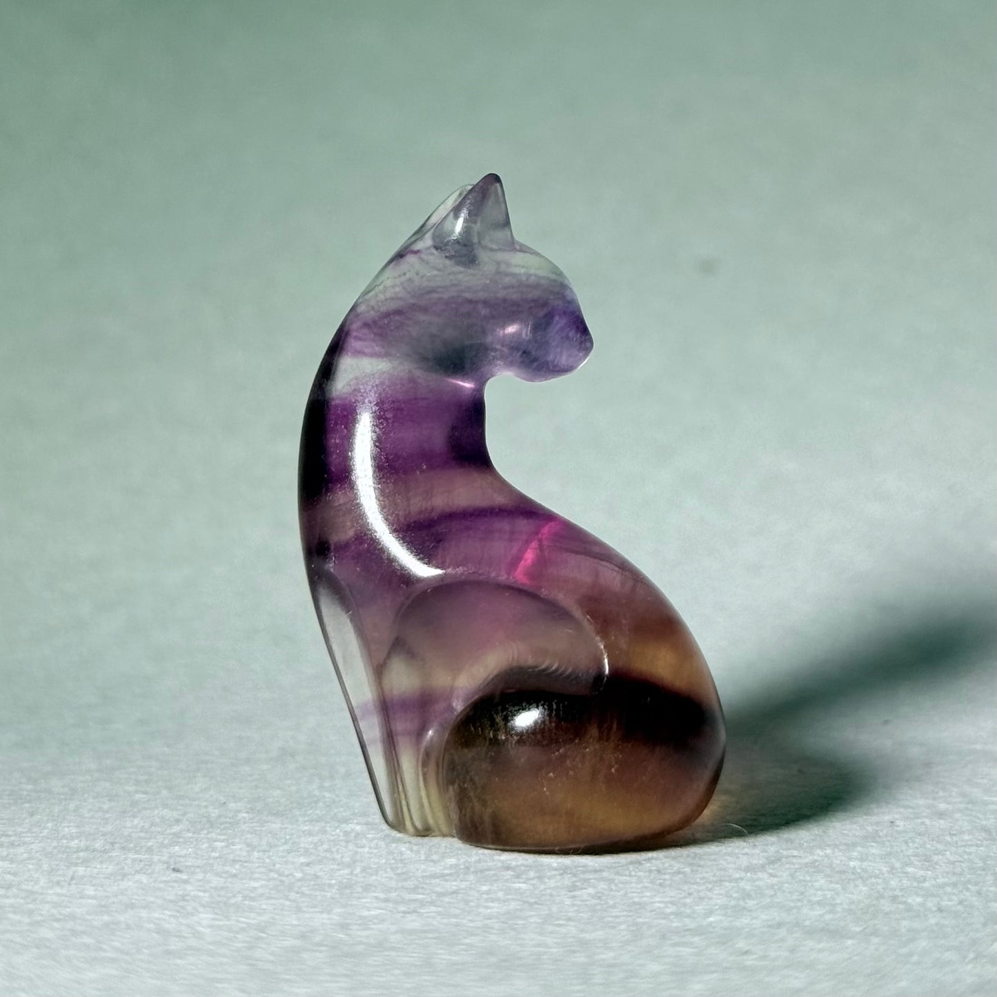 貓貓螢石擺件 3.8cm