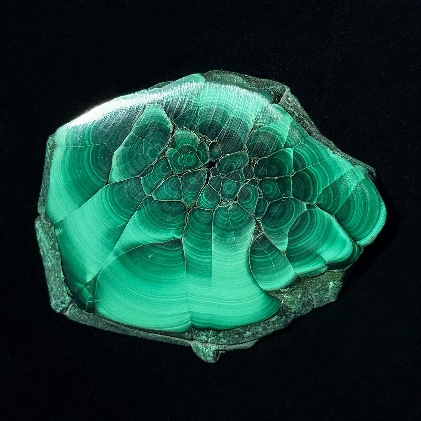 孔雀石片 - 中型｜天然孔雀石切片擺件｜Malachite Slab｜守護心輪・轉化負能量・招財事業・提升洞察力