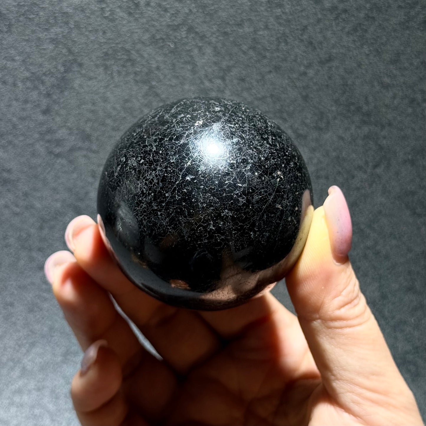 Madagascar Black Tourmaline Sphere 5.8cm｜Natural Crystal Ball｜Protection from Negativity・Grounding・Emotional Stability