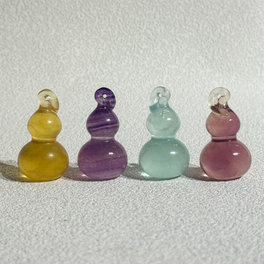 FFluorite Gourd Crystal Figurine｜Emotional Balance・Health Protection・Abundance