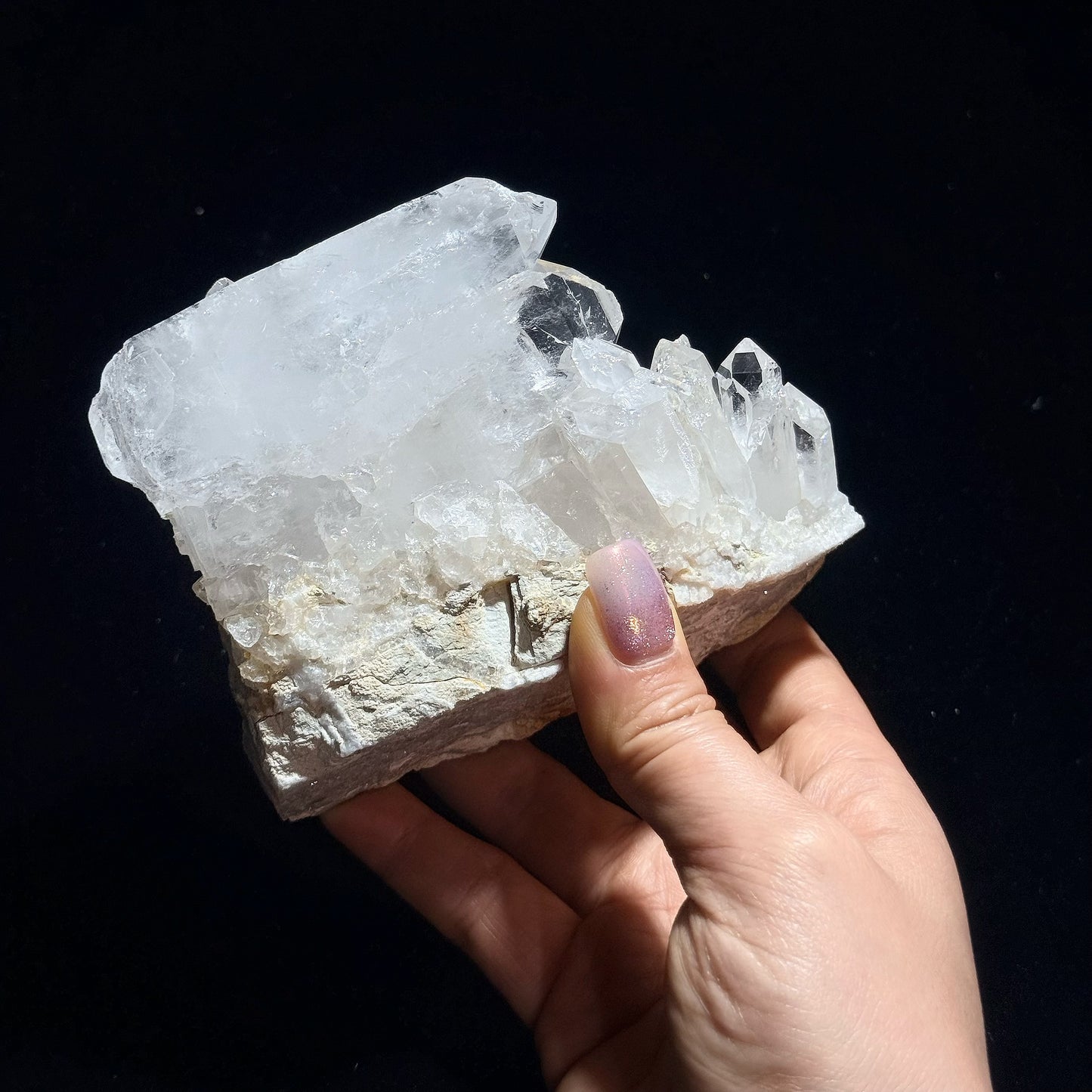 印度喜瑪縫合白水晶簇｜天然水晶簇原礦｜Indian Himalayan Suture Quartz Cluster｜淨化能量・放大意念・守護空間