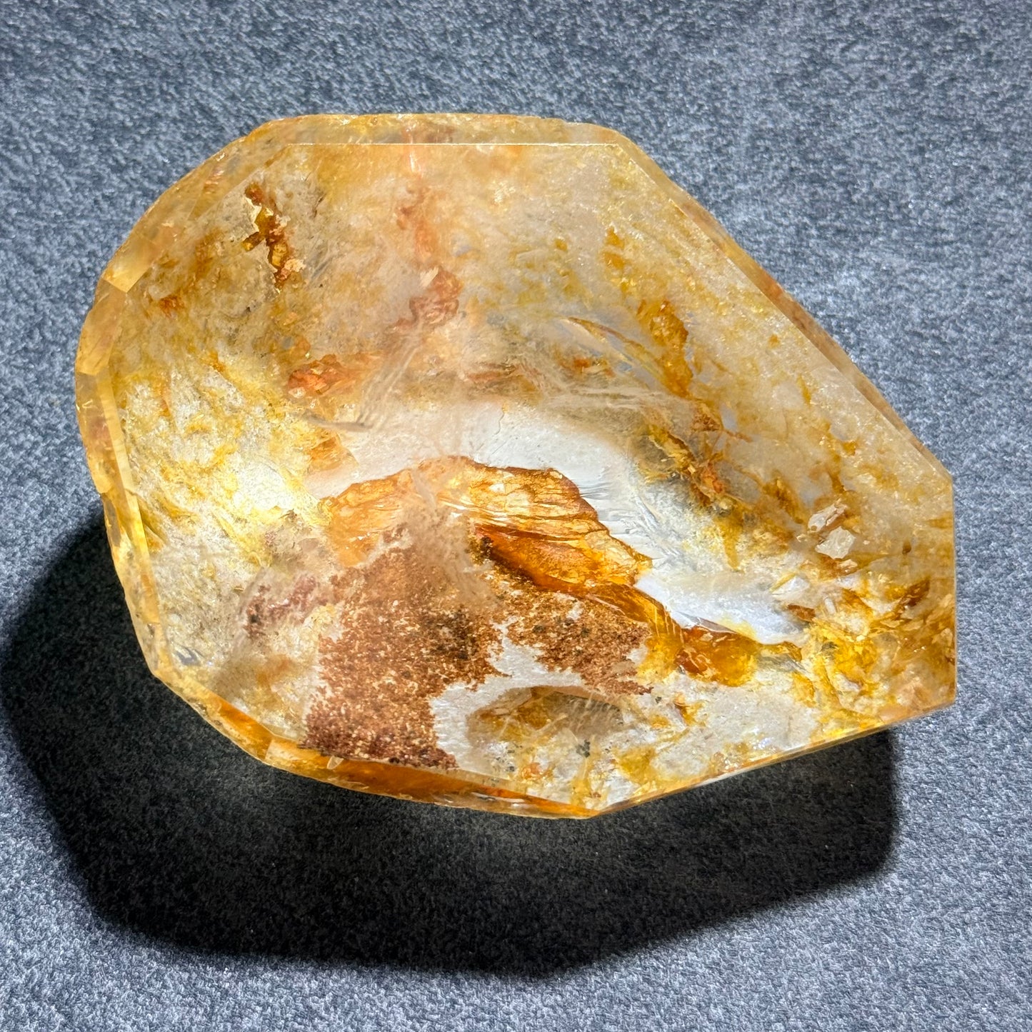 黃膠花隨形擺件｜天然水晶擺件｜Yellow Agate Flower Freeform｜陽光能量・招財聚氣・穩定心緒