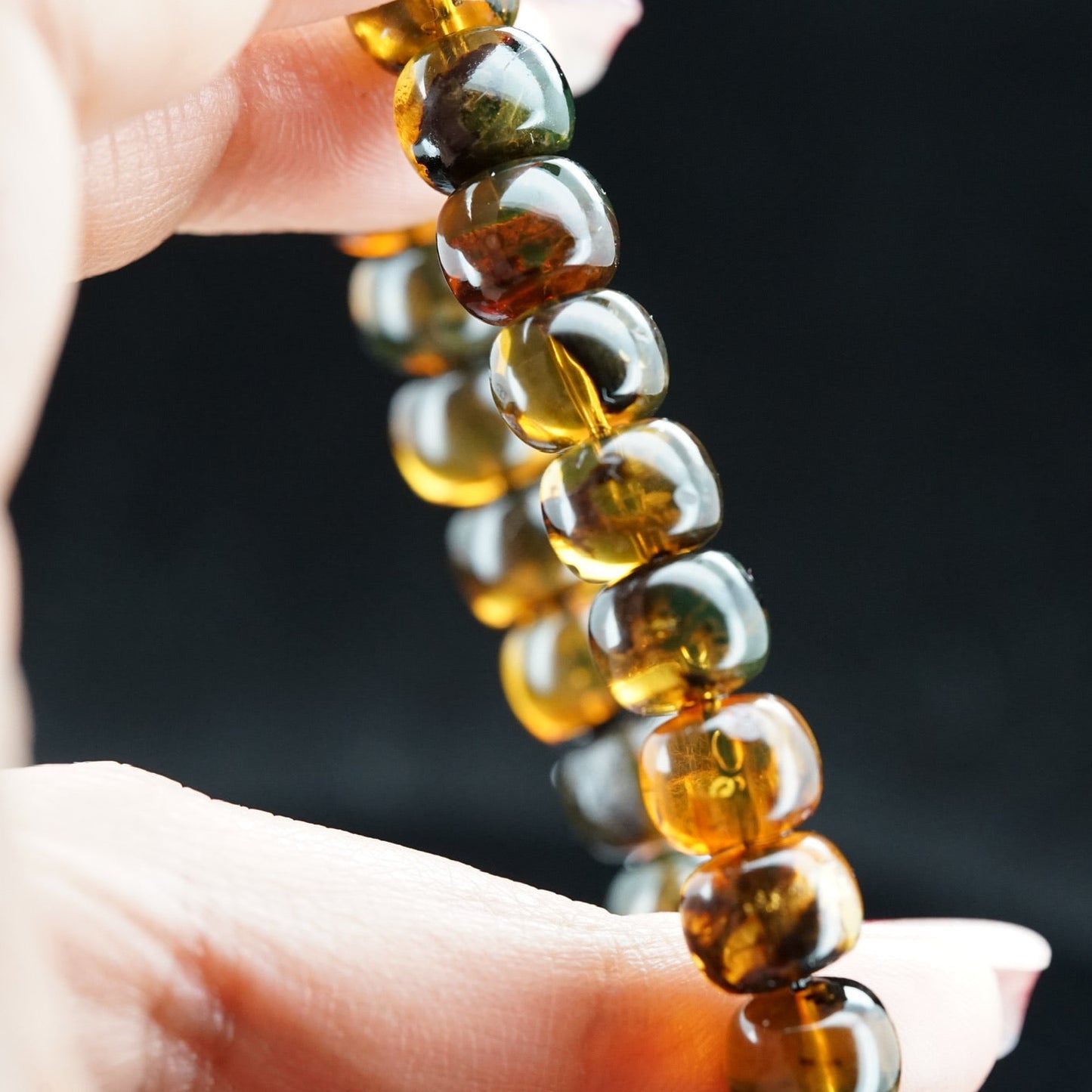 花珀算盤珠手串