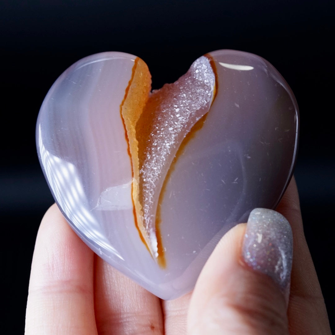 Agate Geode Heart