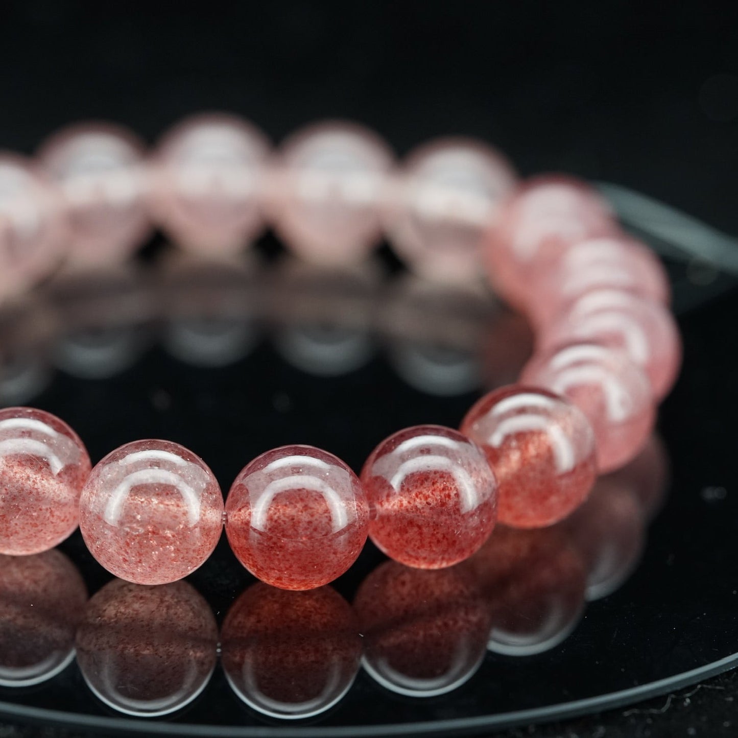 漸變草莓晶手串