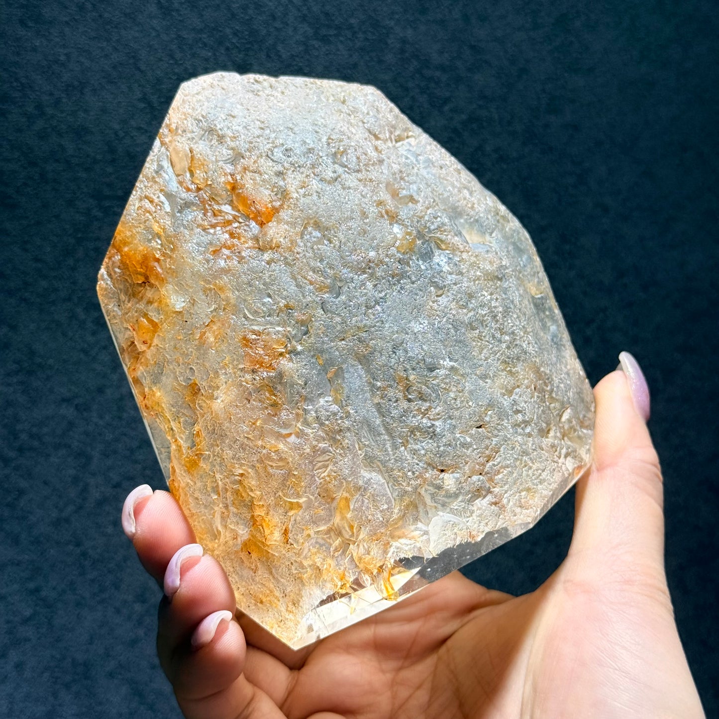 黃膠花隨形擺件｜天然水晶擺件｜Yellow Agate Flower Freeform｜陽光能量・招財聚氣・穩定心緒