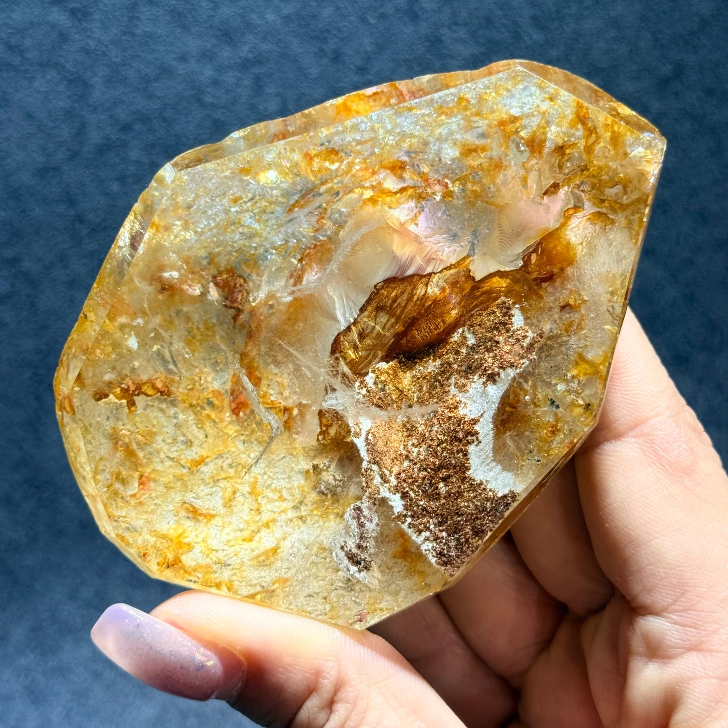 黃膠花隨形擺件｜天然水晶擺件｜Yellow Agate Flower Freeform｜陽光能量・招財聚氣・穩定心緒