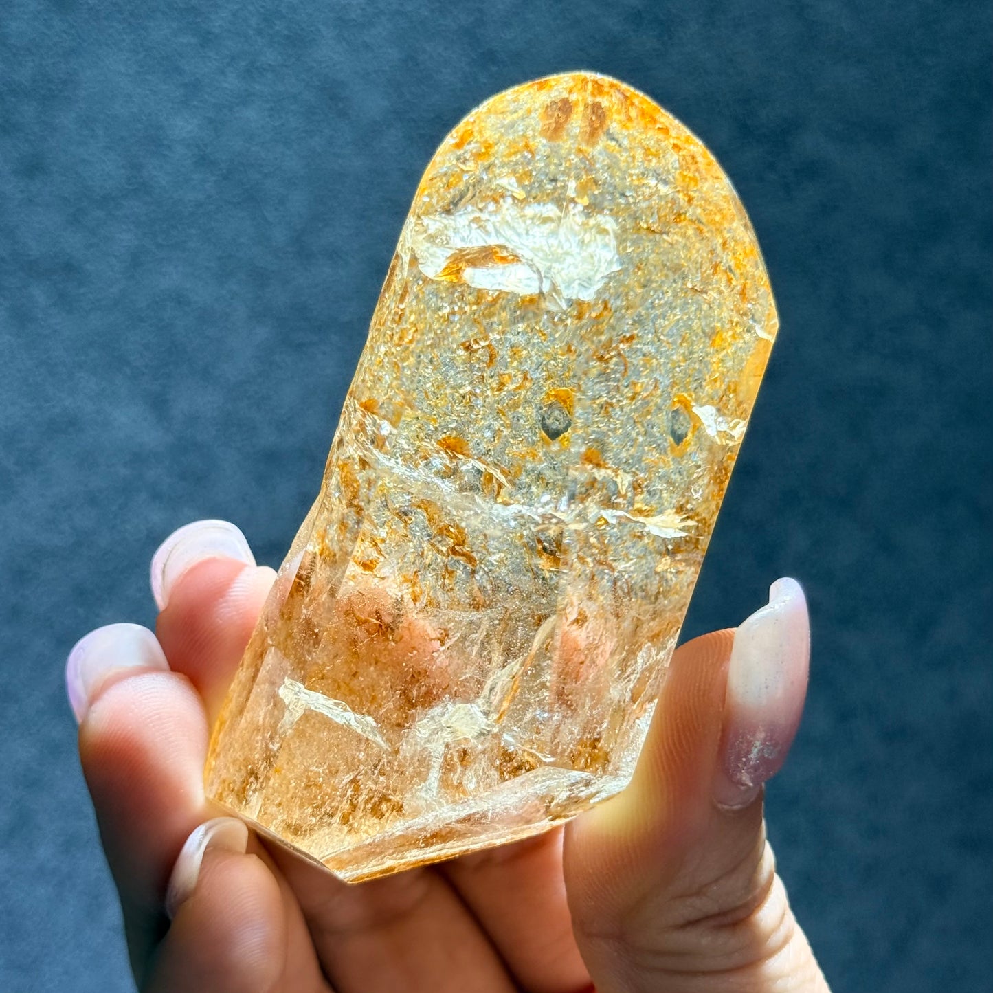 黃膠花隨形擺件｜天然水晶擺件｜Yellow Agate Flower Freeform｜陽光能量・招財聚氣・穩定心緒
