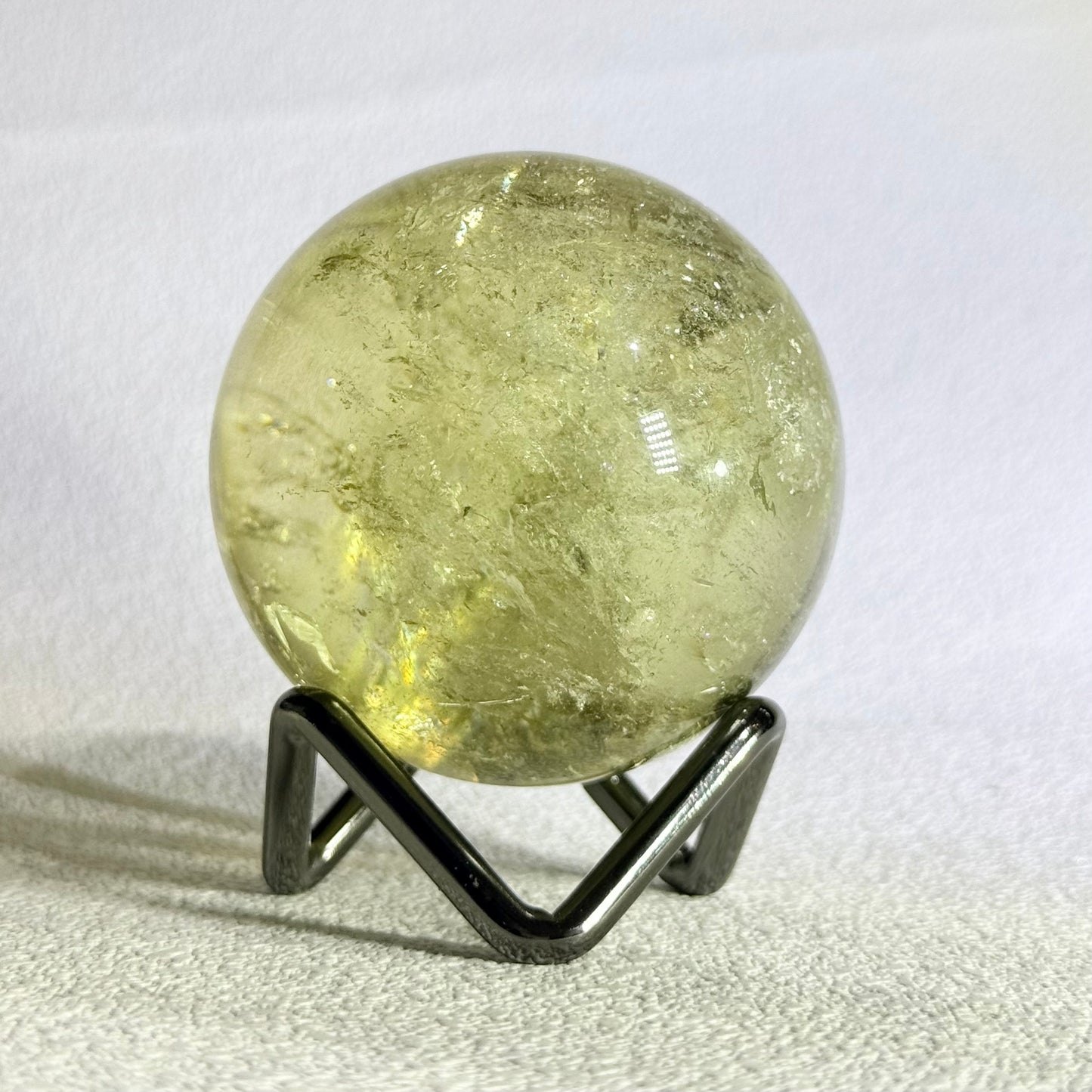 黃水晶彩光球｜天然水晶球｜Citrine Sphere with Rainbow｜招財聚富・提升自信・陽光能量