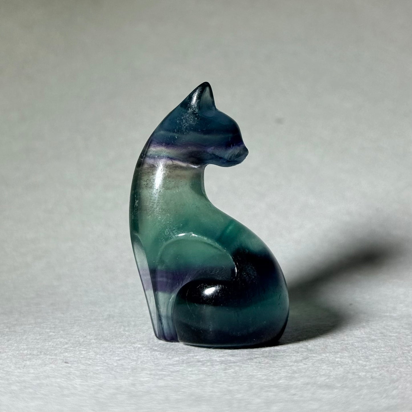 貓貓螢石擺件 3.8cm
