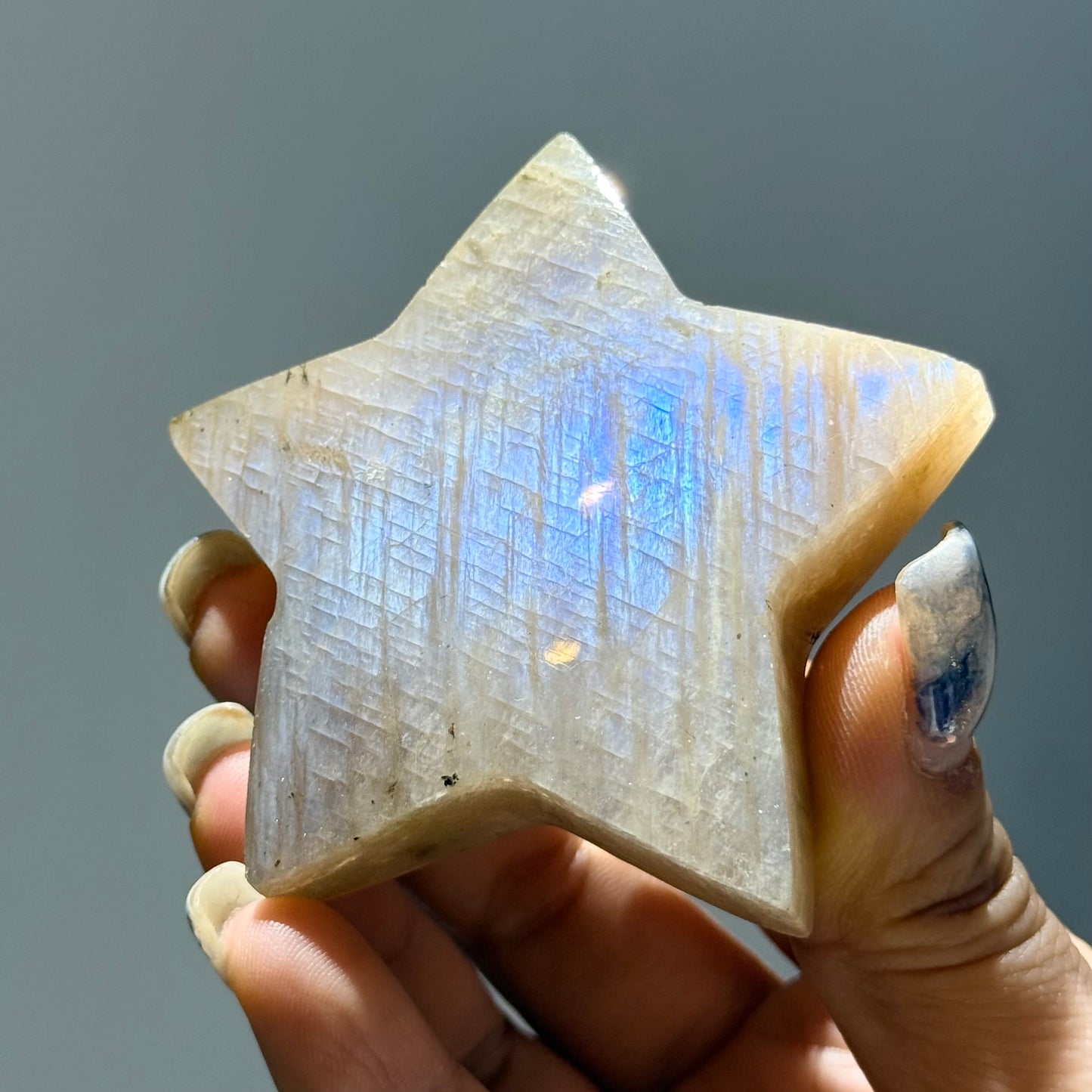 大陽石月亮石共生星星擺件