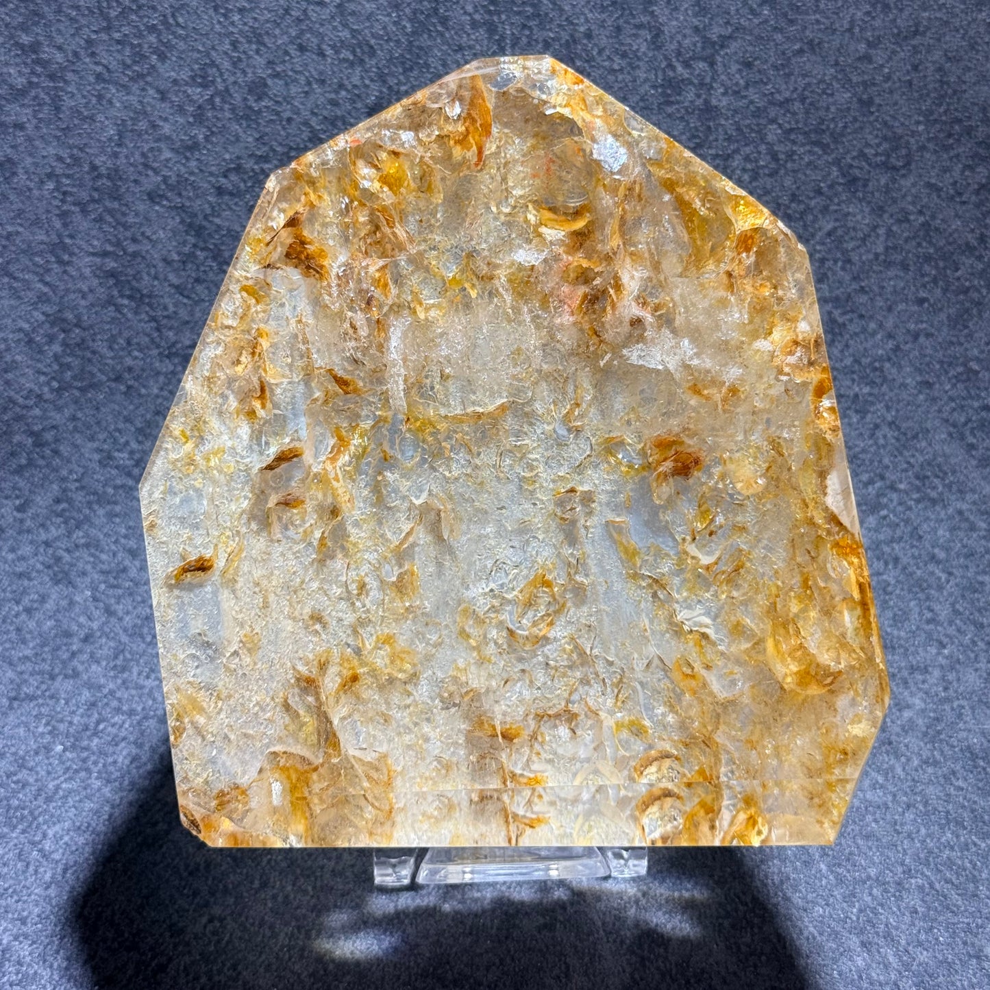 黃膠花隨形擺件｜天然水晶擺件｜Yellow Agate Flower Freeform｜陽光能量・招財聚氣・穩定心緒
